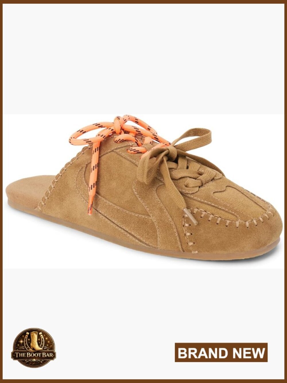 Suede Mule Sneakers Memory Foam Slip On Backless Flats